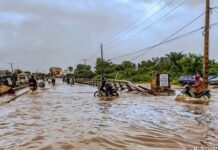 Abomey-Calavi : de fortes pluies provoquent des inondations sur plusieurs axes routiers